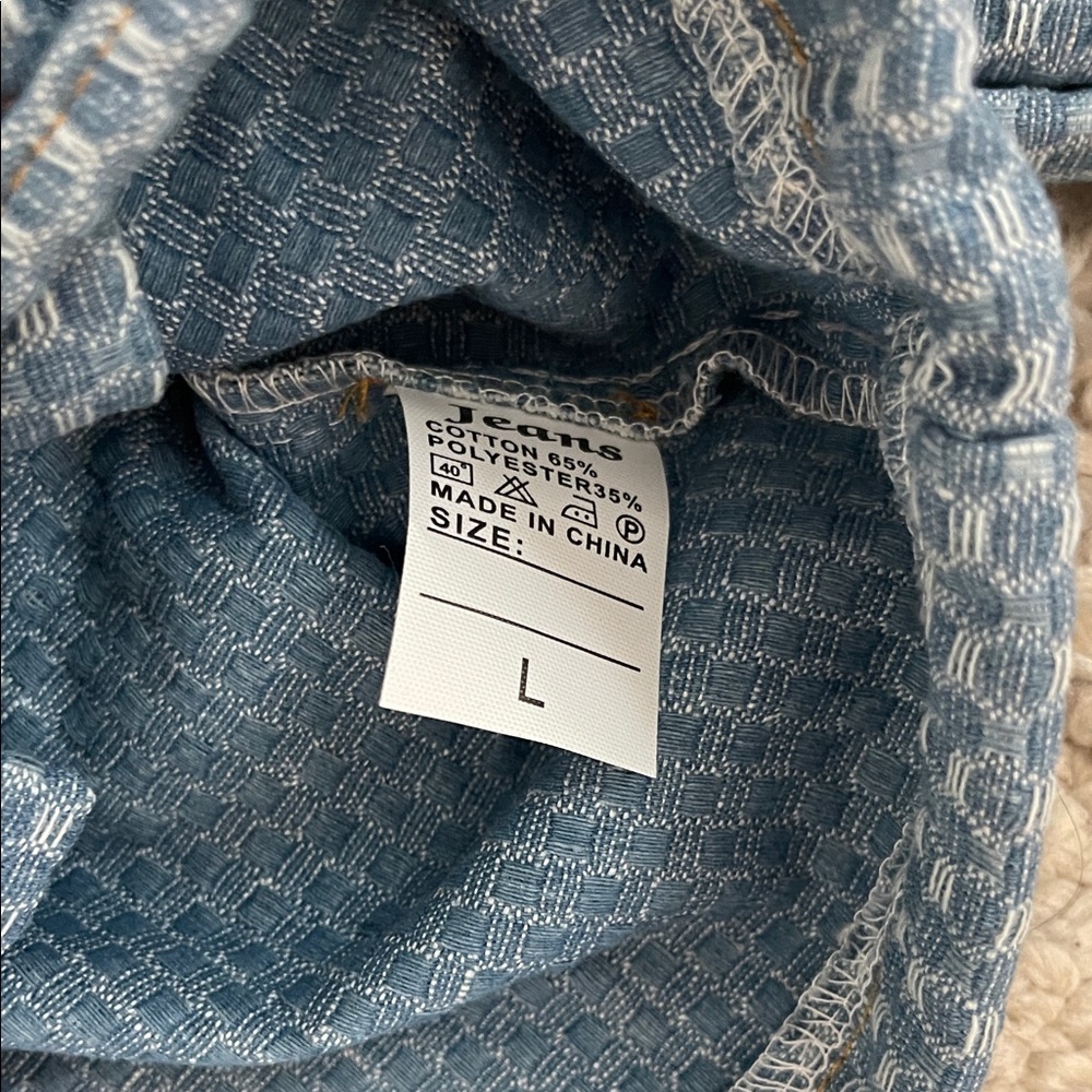 Blue Patterned Jean Set - Picture 4 of 7